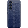 Samsung Galaxy S23 Plus Kılıf Deri Görünümlü Lüks Parmak İzi Bırakmaz Niss Silikon Kapak - Lacivert