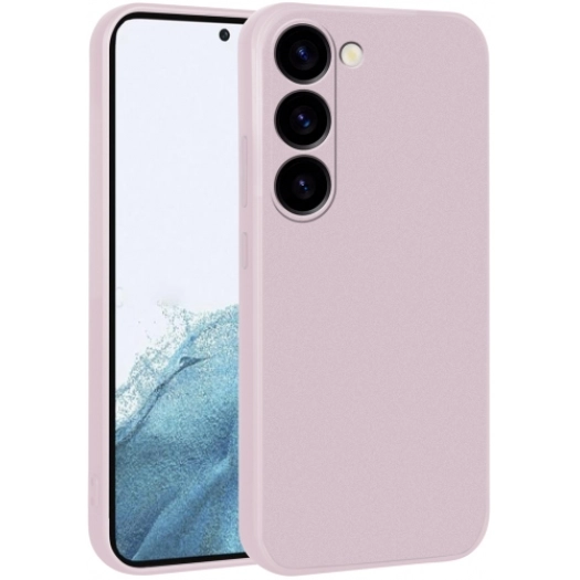 Samsung Galaxy S23 Plus Kılıf İnce Soft Mat Renkli Esnek Silikon Kapak - Rose Gold