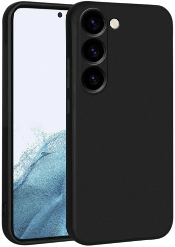Samsung Galaxy S23 Plus Kılıf İnce Mat Esnek Silikon - Siyah
