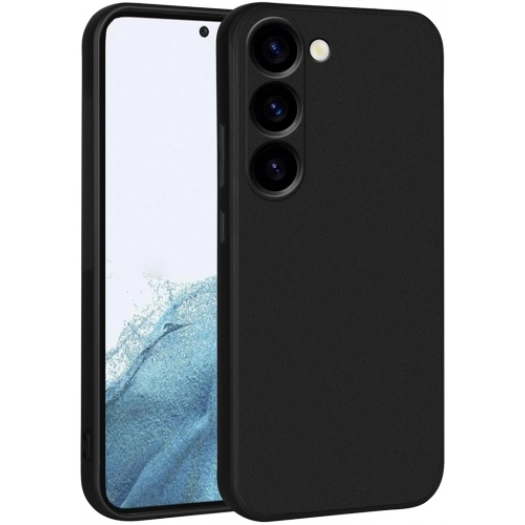 Samsung Galaxy S23 Plus Kılıf İnce Soft Mat Renkli Esnek Silikon Kapak - Siyah