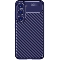 Samsung Galaxy S23 Plus Kılıf Silikon Parmak İzi Bırakmayan Karbon Soft Negro Kapak - Lacivert