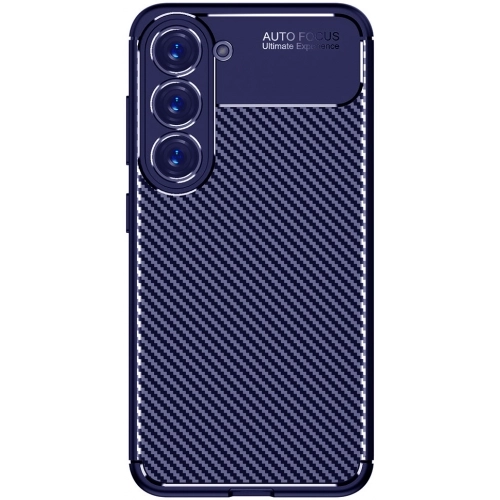 Samsung Galaxy S23 Plus Kılıf Silikon Parmak İzi Bırakmayan Karbon Soft Negro Kapak - Lacivert
