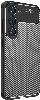 Samsung Galaxy S23 Plus Kılıf Karbon Serisi Mat Fiber Silikon Negro Kapak - Siyah