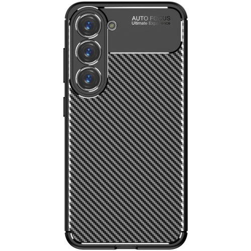 Samsung Galaxy S23 Plus Kılıf Silikon Parmak İzi Bırakmayan Karbon Soft Negro Kapak - Siyah