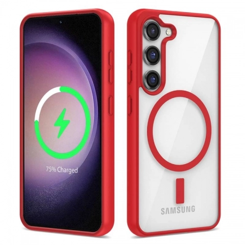 Samsung Galaxy S23 Plus Kılıf Magsafe Wireless Şarj Özellikli Silikon Zore Ege Kapak - Mavi