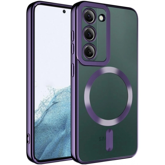 Samsung Galaxy S23 Plus Kılıf Magsafe Wireless Şarj Özellikli Zore Setro Silikon - Derin Mor