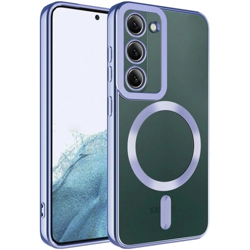 Samsung Galaxy S23 Plus Kılıf Magsafe Wireless Şarj Özellikli Zore Setro Silikon - Lila