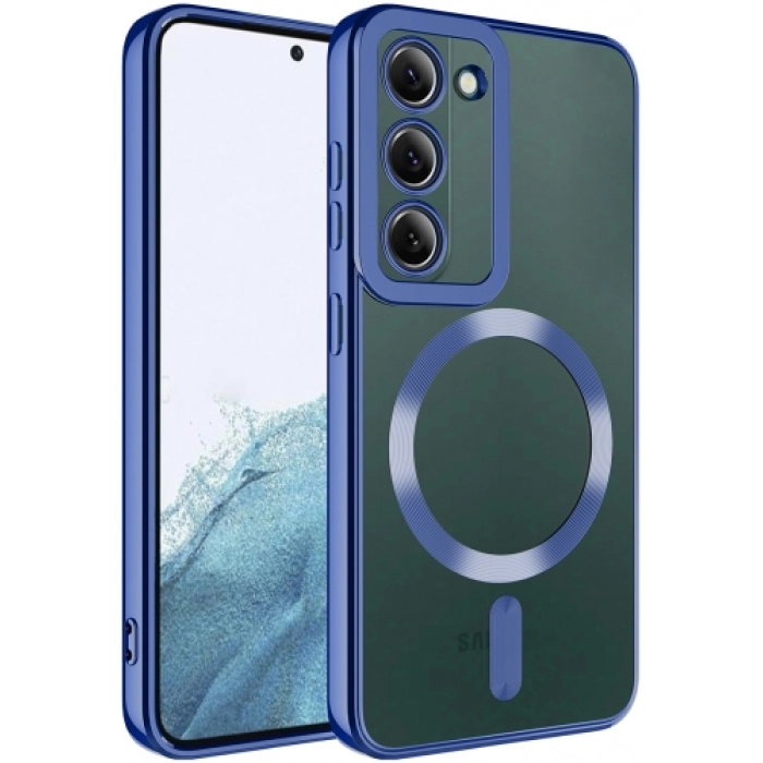 Samsung Galaxy S23 Plus Kılıf Magsafe Wireless Şarj Özellikli Zore Setro Silikon - Mavi