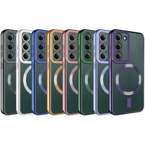 Samsung Galaxy S23 Plus Kılıf Magsafe Wireless Şarj Özellikli Zore Setro Silikon - Rose Gold