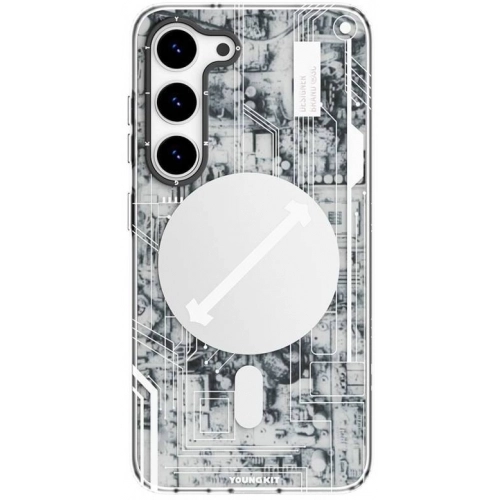 Samsung Galaxy S23 Plus Kılıf Orjinal Lisanslı Magsafe Özellikli YoungKit Technology Serisi QC Kapak - Beyaz