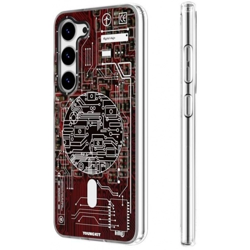 Samsung Galaxy S23 Plus Kılıf Orjinal Lisanslı Magsafe Özellikli YoungKit Technology Serisi QC Kapak - Beyaz