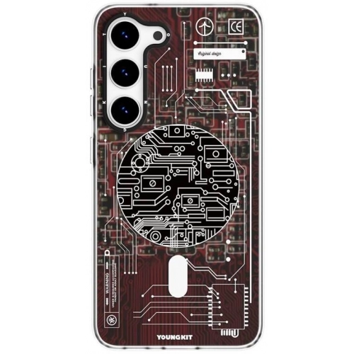 Samsung Galaxy S23 Plus Kılıf Orjinal Lisanslı Magsafe Özellikli YoungKit Technology Serisi QC Kapak - Kırmızı