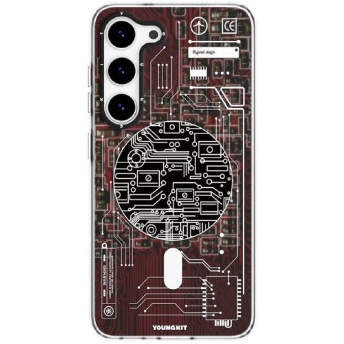 Samsung Galaxy S23 Plus Kılıf Orjinal Lisanslı Magsafe Özellikli YoungKit Technology Serisi QC Kapak - Kırmızı