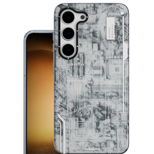 Samsung Galaxy S23 Plus Kılıf Orjinal Lisanslı YoungKit Technology Serisi QC Kapak - Beyaz