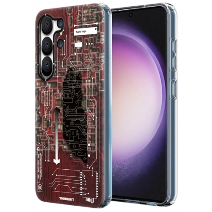 Samsung Galaxy S23 Plus Kılıf Orjinal Lisanslı YoungKit Technology Serisi QC Kapak - Kırmızı