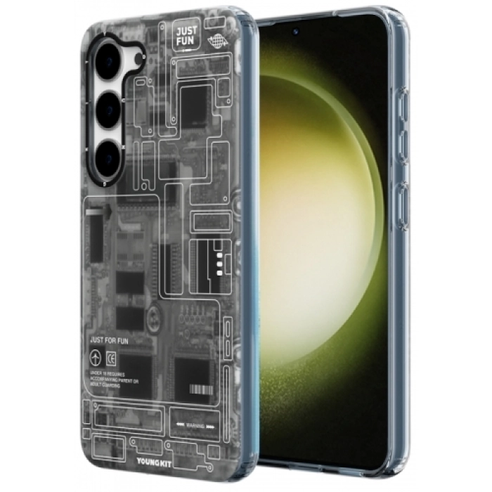 Samsung Galaxy S23 Plus Kılıf Orjinal Lisanslı YoungKit Technology Serisi QC Kapak - Siyah