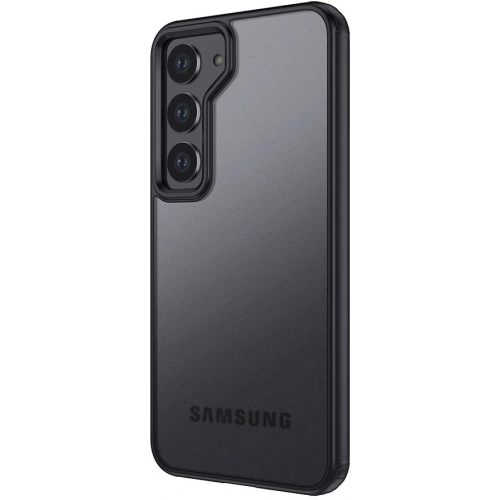 Samsung Galaxy S23 Plus Kılıf Volks Serisi Kenarları Silikon Arkası Şeffaf Sert Kapak - Siyah