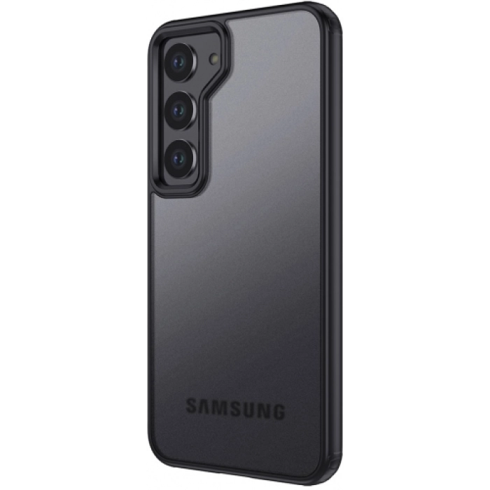 Samsung Galaxy S23 Plus Kılıf Volks Serisi Kenarları Silikon Arkası Şeffaf Sert Kapak - Siyah