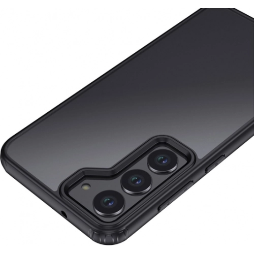 Samsung Galaxy S23 Plus Kılıf Volks Serisi Kenarları Silikon Arkası Şeffaf Sert Kapak - Siyah