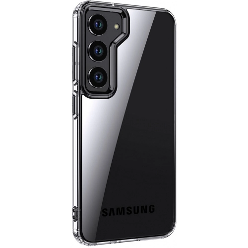 Samsung Galaxy S23 Plus Kılıf Volks Serisi Kenarları Silikon Arkası Şeffaf Sert Kapak - Siyah