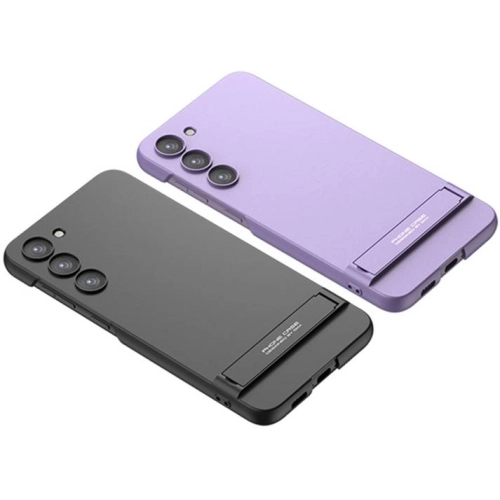 Samsung Galaxy S23 Plus Kılıf Zore Kamera Korumalı Dikey Standlı Ays Kapak - Siyah