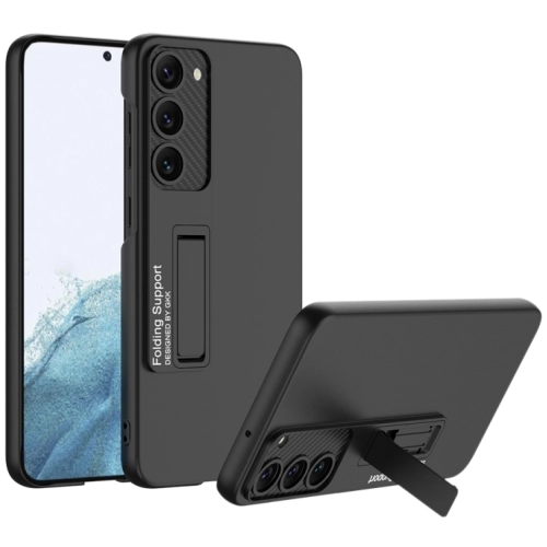 Samsung Galaxy S23 Plus Kılıf Zore Standlı Mat Ays Kapak - Siyah