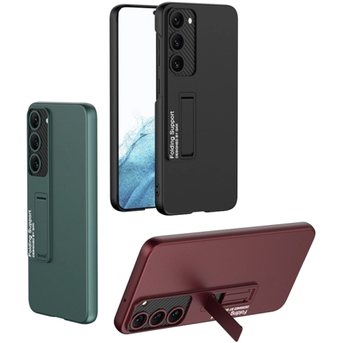 Samsung Galaxy S23 Plus Kılıf Zore Standlı Mat Ays Kapak - Siyah