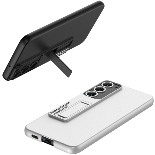 Samsung Galaxy S23 Plus Kılıf Zore Standlı Mat Ays Kapak - Siyah