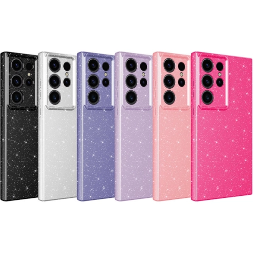 Samsung Galaxy S23 Ultra Kılıf Kamera Korumalı Simli Lüks Zore Koton Kapak - Gri