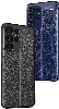 Samsung Galaxy S23 Ultra Kılıf Deri Görünümlü Parmak İzi Bırakmaz Niss Silikon - Siyah