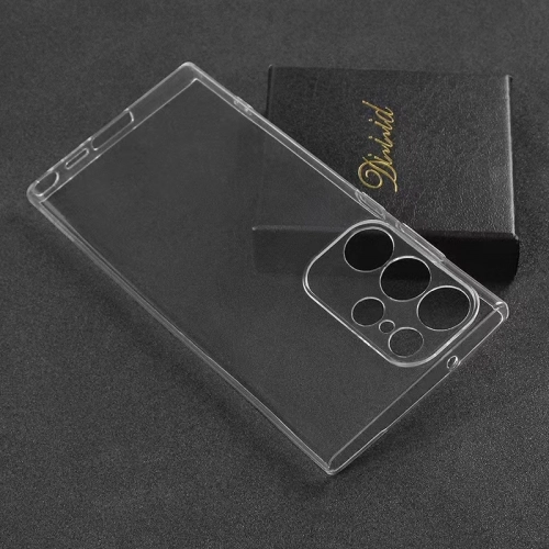 Samsung Galaxy S23 Ultra Kılıf Kamera Korumalı Esnek Silikon Kapak - Şeffaf