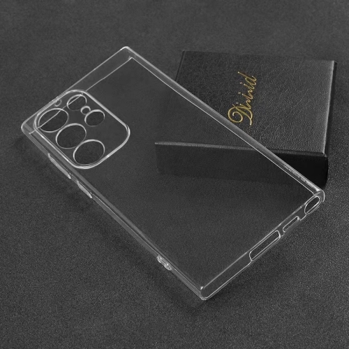 Samsung Galaxy S23 Ultra Kılıf Kamera Korumalı Esnek Silikon Kapak - Şeffaf