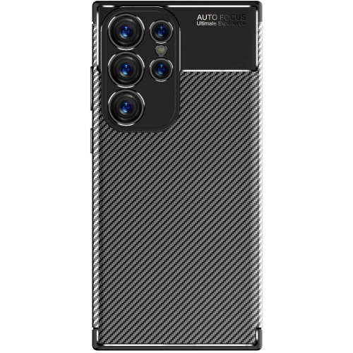 Samsung Galaxy S23 Ultra Kılıf Silikon Parmak İzi Bırakmayan Karbon Soft Negro Kapak - Lacivert