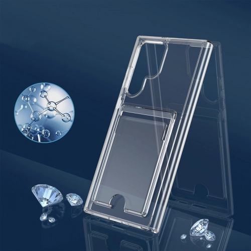 Samsung Galaxy S23 Ultra Kılıf Şeffaf Clear Kartlık Bölmeli Silikon Kapak