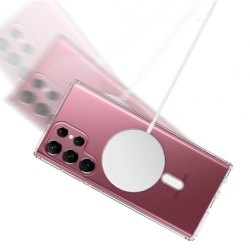 Samsung Galaxy S23 Ultra Kılıf Şeffaf Magsafe Wireless Özellikli Kapak