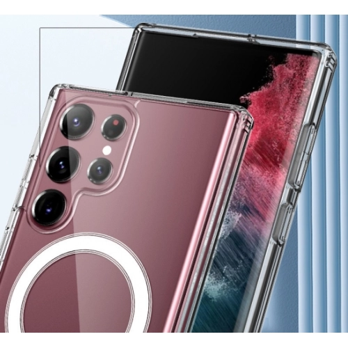 Samsung Galaxy S23 Ultra Kılıf Şeffaf Magsafe Wireless Özellikli Kapak