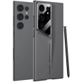 Samsung Galaxy S23 Ultra Kılıf Ultra İnce Kameralı Korumalı Sert Rubber Procase Kapak - Gri