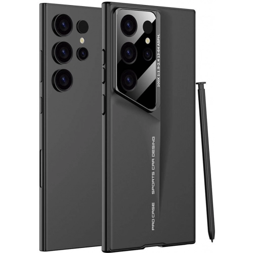 Samsung Galaxy S23 Ultra Kılıf Ultra İnce Kameralı Korumalı Sert Rubber Procase Kapak - Siyah