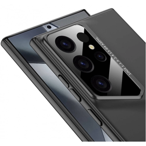 Samsung Galaxy S23 Ultra Kılıf Ultra İnce Kameralı Korumalı Sert Rubber Procase Kapak - Siyah