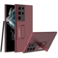 Samsung Galaxy S23 Ultra Kılıf Zore Standlı Mat Ays Kapak - Kırmızı