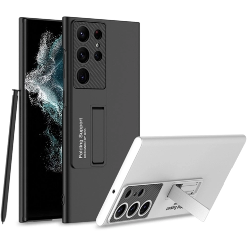 Samsung Galaxy S23 Ultra Kılıf Zore Standlı Mat Ays Kapak - Kırmızı