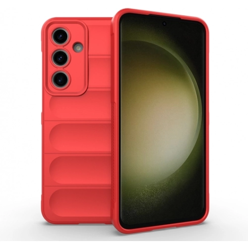 Samsung Galaxy S24 FE Kılıf Esnek TPU Oyuklu Arka Yüzey Tasarımlı Zore Etnik Silikon Kapak - Kırmızı