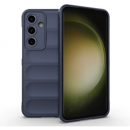 Samsung Galaxy S24 FE Kılıf Esnek TPU Oyuklu Arka Yüzey Tasarımlı Zore Etnik Silikon Kapak - Lacivert