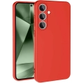 Samsung Galaxy S24 FE Kılıf İçi Kadife Mat Mara Lansman Silikon Kapak  - Kırmızı