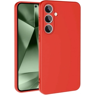 Samsung Galaxy S24 FE Kılıf İçi Kadife Mat Mara Lansman Silikon Kapak  - Kırmızı