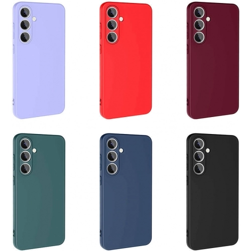 Samsung Galaxy S24 FE Kılıf İçi Kadife Mat Mara Lansman Silikon Kapak - Koyu Yeşil