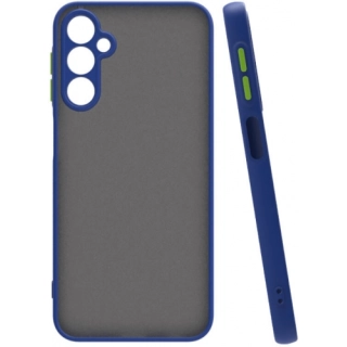 Samsung Galaxy S24 FE Kılıf Kamera Korumalı Arkası Şeffaf Mat Silikon Kapak - Lacivert