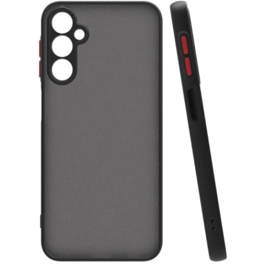 Samsung Galaxy S24 FE Kılıf Kamera Korumalı Arkası Şeffaf Mat Silikon Kapak - Siyah