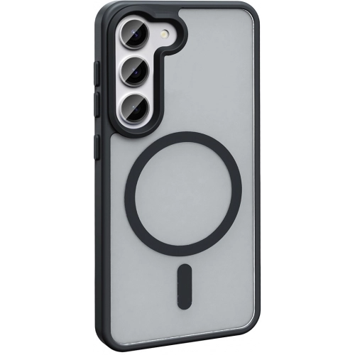 Samsung Galaxy S24 FE Kılıf Magsafe Şarj Özellikli Renkli Mat Arka Yüzey Sio Kapak - Açık Yeşil