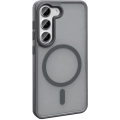 Samsung Galaxy S24 FE Kılıf Magsafe Şarj Özellikli Renkli Mat Arka Yüzey Sio Kapak - Gri